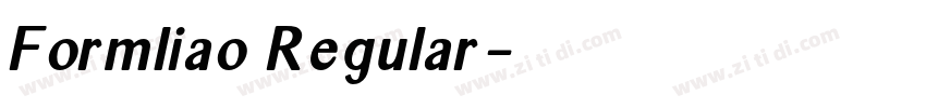 Formliao Regular字体转换